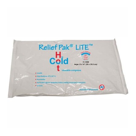 Fabrication Enterprises Relief Pak LiTE Reusable Hot/Cold Pack, 8" x 14", Case of 12 11-1056-12
